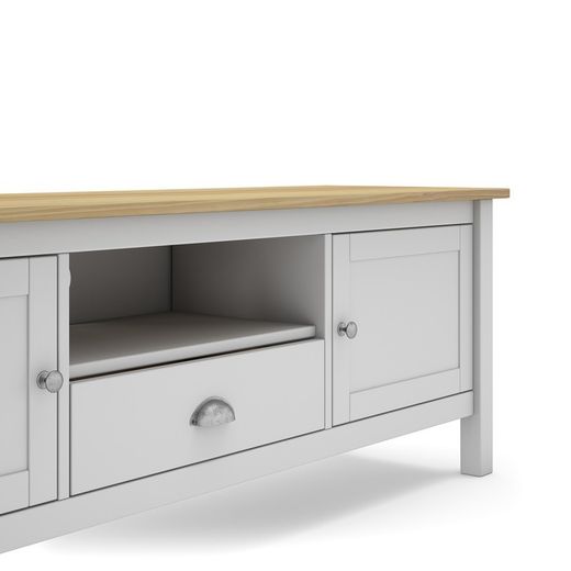 Mobile TV, 158 x 40 x 53 cm, in legno di pino bianco | Collezione Misti