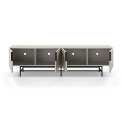 Mobile TV, 200 x 35 x 63,5 cm, in legno colore crema | Collezione Eldia