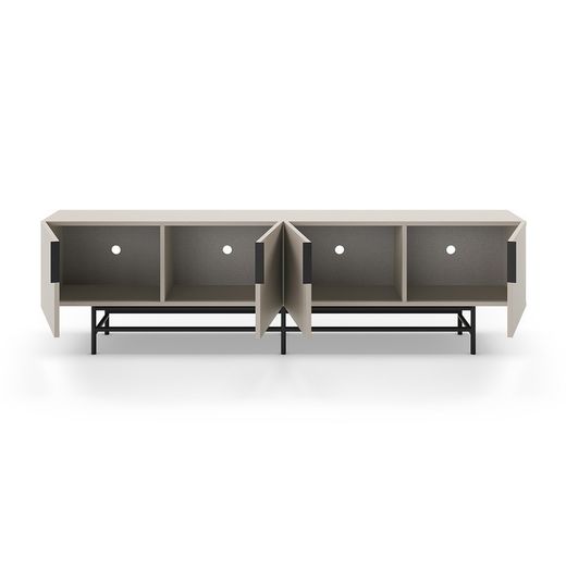 Mobile TV, 200 x 35 x 63,5 cm, in legno colore crema | Collezione Eldia