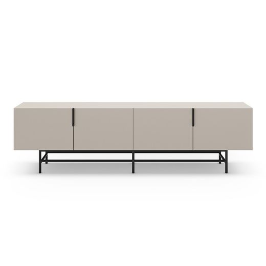 Mobile TV, 200 x 35 x 63,5 cm, in legno colore crema | Collezione Eldia