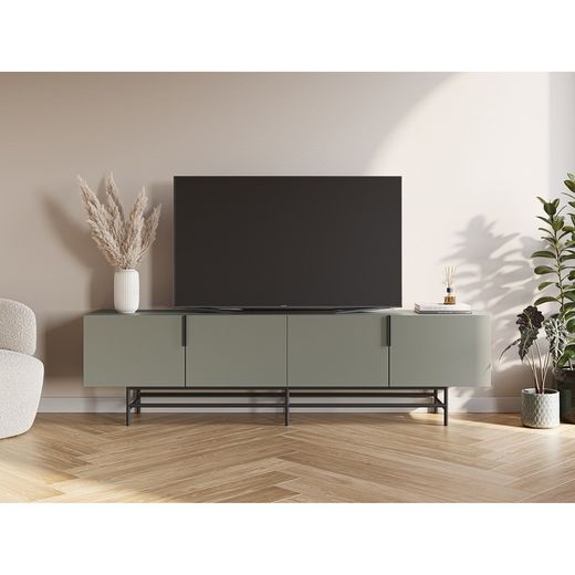 Mobile TV, 200 x 35 x 63,5 cm, in legno verde | Collezione Eldia