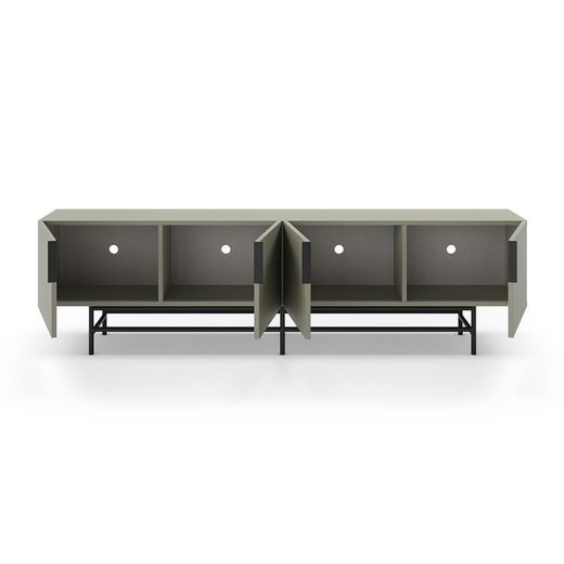 Mobile TV, 200 x 35 x 63,5 cm, in legno verde | Collezione Eldia