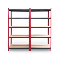 Pack 2 Estanterías Metálicas CATTERHOUSE Rack Cargo Advance 90 - 90x40x180 cm, Acero Galvanizado y MDF, Baldas Ajustables, Ideal para Almacenamiento Industrial y Hogar