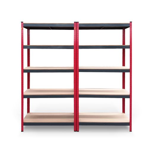 Pack 2 Estanterías Metálicas CATTERHOUSE Rack Cargo Advance 90 - 90x40x180 cm, Acero Galvanizado y MDF, Baldas Ajustables, Ideal para Almacenamiento Industrial y Hogar