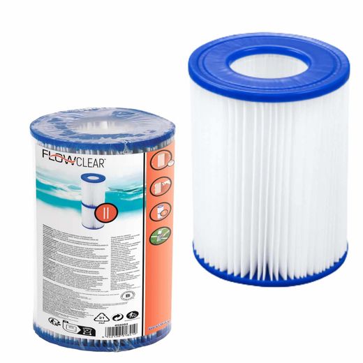 Pack 2 Filterkartuschen Typ II Bestway für Poolfilter 2.006 und 3.028 l/h