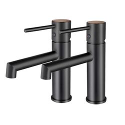 Grifos de Lavabo Monomando K2O Lusso Zen Negro Mate, Aireador y Cartucho Cerámico