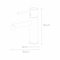 Grifos de Lavabo Monomando K2O Lusso Zen Negro Mate, Aireador y Cartucho Cerámico
