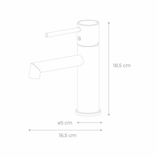 Grifos de Lavabo Monomando K2O Lusso Zen Negro Mate, Aireador y Cartucho Cerámico
