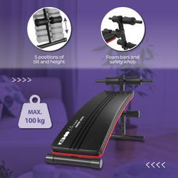 Pack banco de musculación Keboo con 6 bandas elásticas para entrenamiento en casa