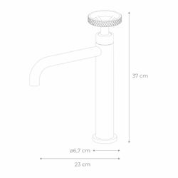Pack Columna Ducha y Grifo Monomando Negro Mate con Reguladores Rojos