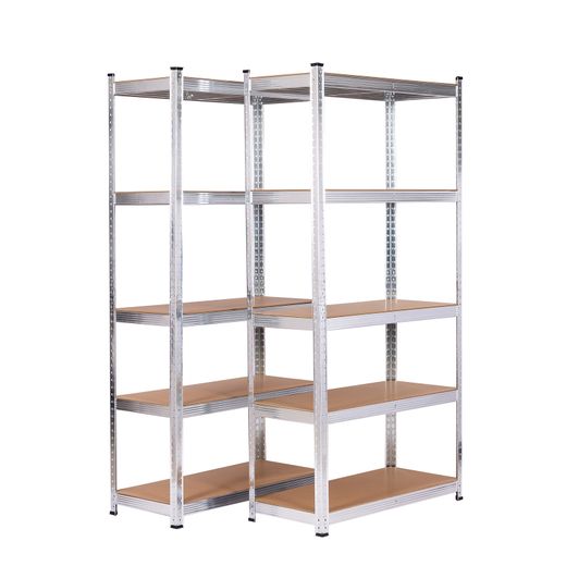 Pack de 2 Estanterías Metálicas Catter House Max Pro 90x40x180 cm - Kit de Almacenaje con 5 Baldas Ajustables, Soporta hasta 875 kg, Ideal para Garaje, Taller o Almacén