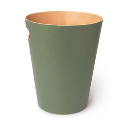 Cestino, 23 x 23 x 28 cm, in legno di faggio verde e naturale | Collezione Woodrow