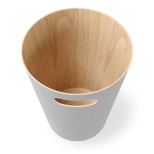Cestino, 23 x 23 x 28 cm, in legno grigio | Collezione Woodrow