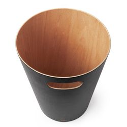 Cestino, 24,5 x 24,5 x 28 cm, in legno nero | Collezione Woodrow