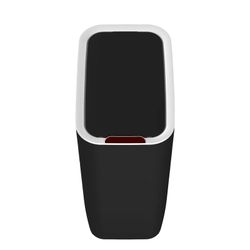 Papelera, 25 x 15,5 x 30 cm, de abs en negro | Colección Cosmos