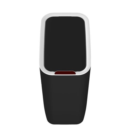 Papelera, 25 x 15,5 x 30 cm, de abs en negro | Colección Cosmos