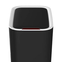 Papelera, 25 x 15,5 x 30 cm, de abs en negro | Colección Cosmos