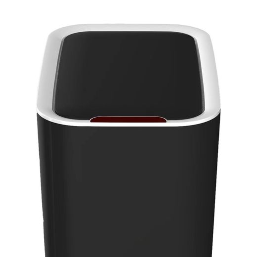 Papelera, 25 x 15,5 x 30 cm, de abs en negro | Colección Cosmos