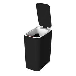 Papelera, 25 x 15,5 x 30 cm, de abs en negro | Colección Cosmos