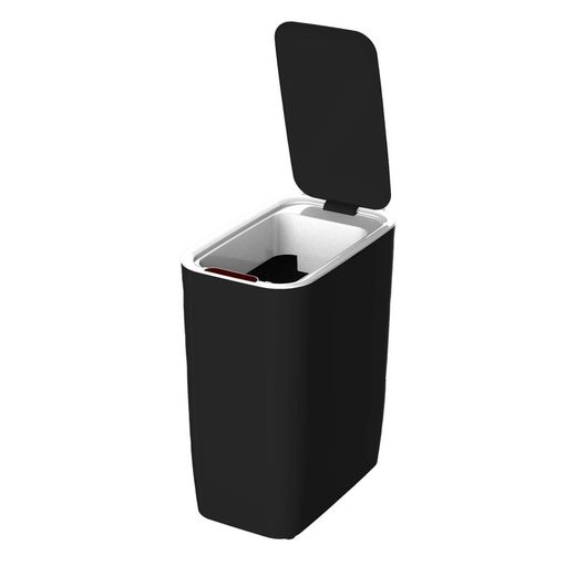 Papelera, 25 x 15,5 x 30 cm, de abs en negro | Colección Cosmos