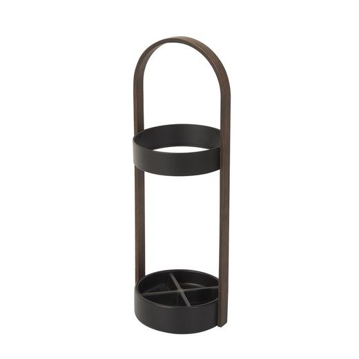 Portaombrelli, 22 x 24 x 68 cm, in resina color noce e nero | Collezione Bellwood