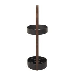 Portaombrelli, 22 x 24 x 68 cm, in resina color noce e nero | Collezione Bellwood