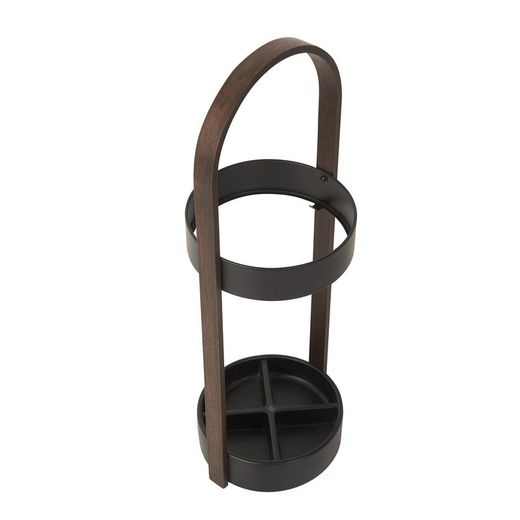 Portaombrelli, 22 x 24 x 68 cm, in resina color noce e nero | Collezione Bellwood