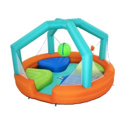 Parc aquatique gonflable Bestway Dodge & Drench 450x450x268 cm avec balle suspendue