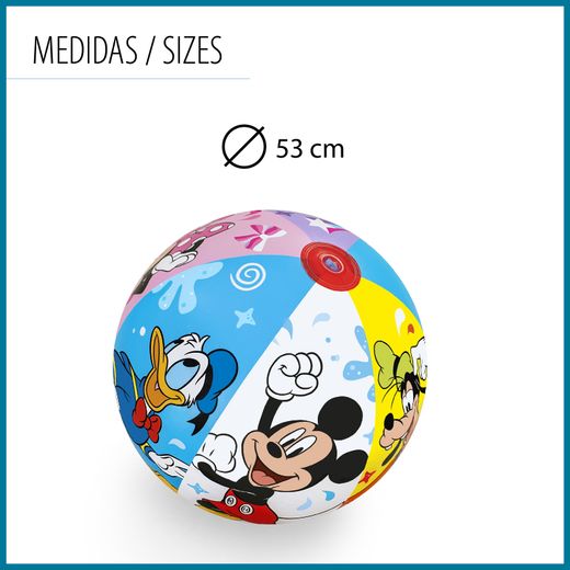 Bola Inflável Bestway Mickey Mousse 51 cm Multicolor com Válvula de Segurança