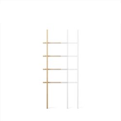 Perchero, 41-61 x 152 cm, de madera en blanco y natural | Colección Hub