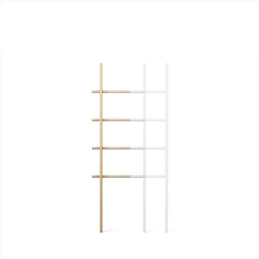 Perchero, 41-61 x 152 cm, de madera en blanco y natural | Colección Hub