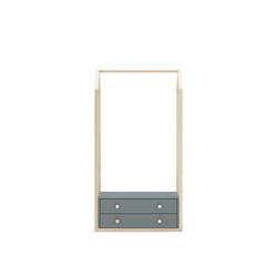 Perchero, 80 x 40 x 170 cm, de madera de pino en verde y natural  | Colección Esteban