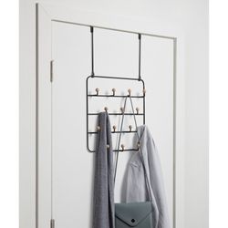 Portabastoni da parete, 36 x 9 x 60 cm, in metallo nero | Collezione Metallic