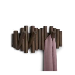 Portabastoni da parete, 38 x 4 x 17 cm, in legno di pino marrone | Collezione Picket