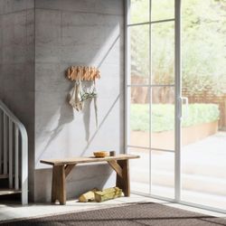 Portabastoni da parete, 38 x 4 x 17 cm, in legno di pino naturale | Collezione Picket