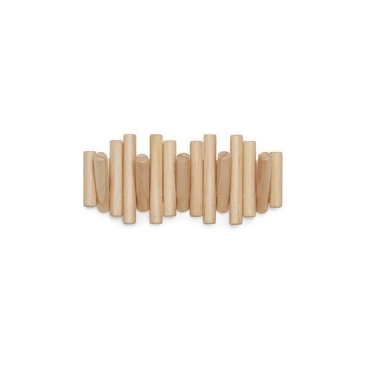 Portabastoni da parete, 38 x 4 x 17 cm, in legno di pino naturale | Collezione Picket
