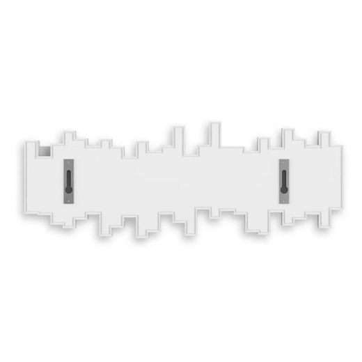 Perchero de pared, 49 x 3 x 18 cm, de abs y polipropileno en blanco | Colección Stick