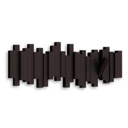 Portabastoni da parete, 49 x 3 x 18 cm, in ABS e polipropilene marrone | Collezione Stick