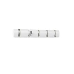 Portabastoni da parete, 51 x 6 x 3 cm, in legno di pioppo e ABS bianco | Collezione Flip
