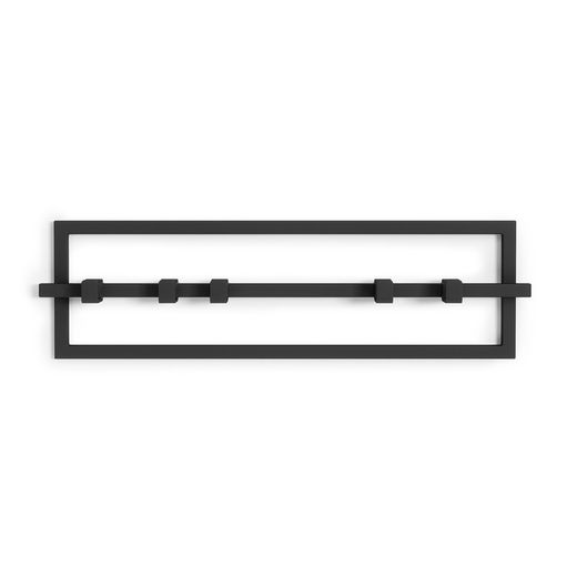 Portabastoni da parete, 53 x 6 x 15 cm, in acciaio nero | Collezione Cubiko