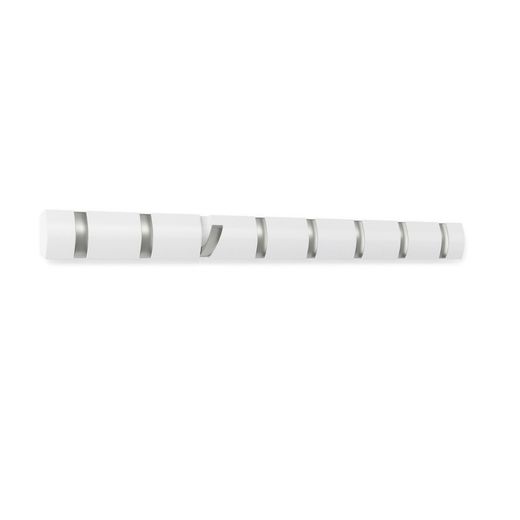 Portabastoni da parete, 81 x 6 x 3 cm, in legno di pioppo e ABS bianco | Collezione Flip