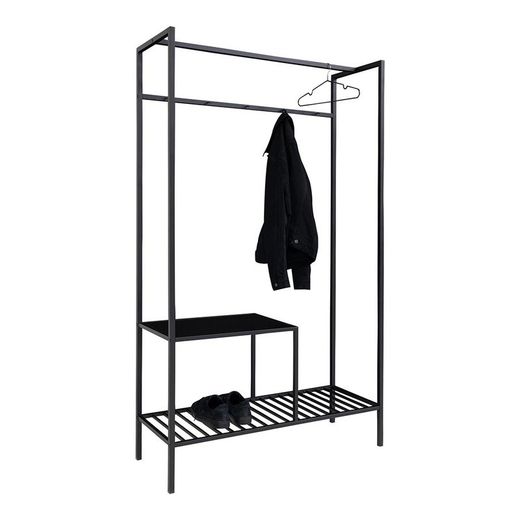Portabastoni da terra, 101 x 38 x 170 cm, in acciaio e legno nero | Collezione Vita