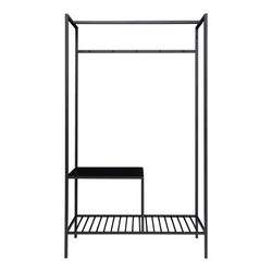 Portabastoni da terra, 101 x 38 x 170 cm, in acciaio e legno nero | Collezione Vita