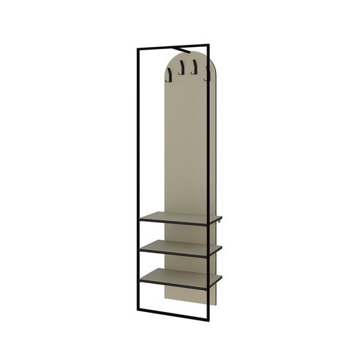 Portabastoni da terra, 53 x 31,7 x 180 cm, in legno e metallo, verde e nero | Collezione Edora