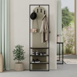 Portabastoni da terra, 53 x 31,7 x 180 cm, in legno e metallo, verde e nero | Collezione Edora