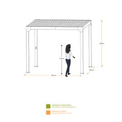 Pérgola Bioclimática Somerset 3x3 con Lamas Ajustables y LED - 9m²