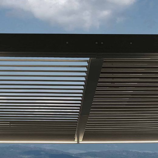Pérgola Bioclimática Somerset 3x4 - 12m² Aluminio Antracita con Lamas y LED