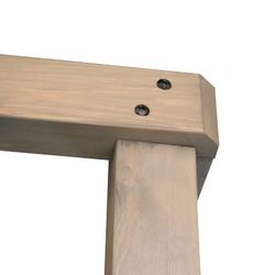 Pérgola de madera con lona beige 255x255x225 cm para jardín exterior