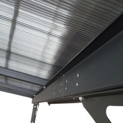 Pérgola de Pared Gardiun Elliot 11 m² (435x254x220/260 cm) en Aluminio con Paneles de Policarbonato Anti-UV | Pórticos Ajustables para Exterior