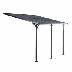 Pérgola de Pared Gardiun Elliot 13 m² (435x300x225/270 cm) en Aluminio con Paneles de Policarbonato Anti-UV | Pórticos Ajustables para Exterior